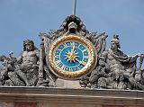 Paris Versailles 08 Marble Court Clock Flanked by Hercules and Mars Close Up